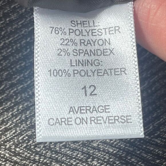 New York & Company NWT Brown Herringbone Banded Waist Blazer Sz 12 - Picture 14 of 14